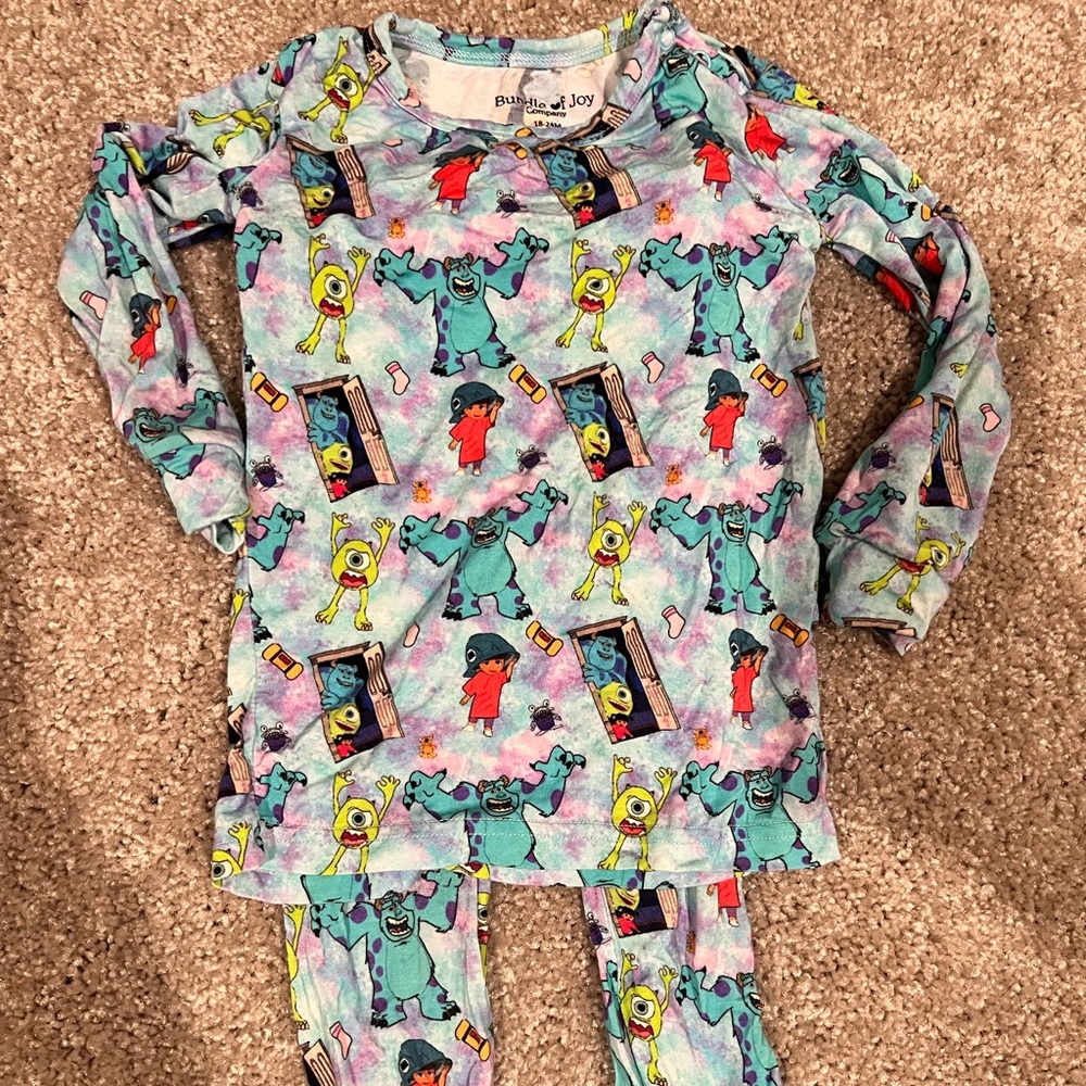 BUNDLE OF JOY MONSTERS INC BAMBOO PJS